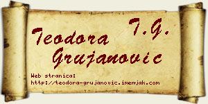 Teodora Grujanović vizit kartica